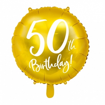 Folie Ballon Metallic Guld 50 år