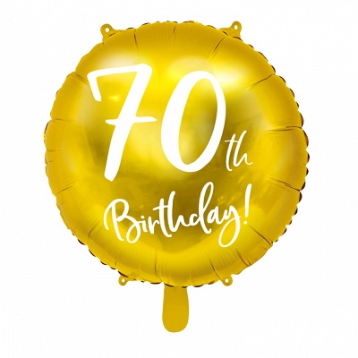 Folie Ballon Metallic Guld 70 år