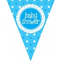 Baby Shower Banner Lyseblåt
