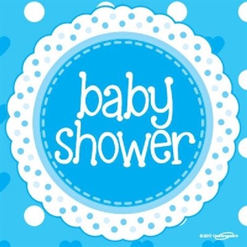 Serviet Baby Shower Lyseblå