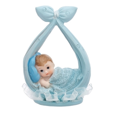 Baby Dreng i  lyseblå Tørklæde