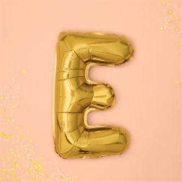 Folie Ballon “E”, Guld, 35 cm