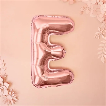Folie Ballon “E”, Rose Gold, 35 cm