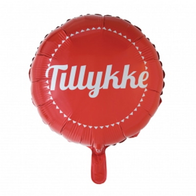 Folie Ballon, "Tillykke" 46 cm