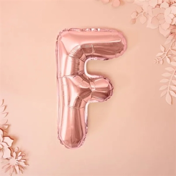 Folie Ballon “F”, Rose Gold, 35 cm
