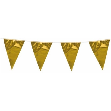 Banner med små Guld Vimpler 