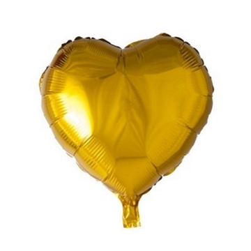 Folie Ballon Hjerte Guld 46 cm
