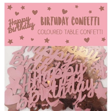 Konfetti "Happy Birthday" Pige, papir og folie konfetti
