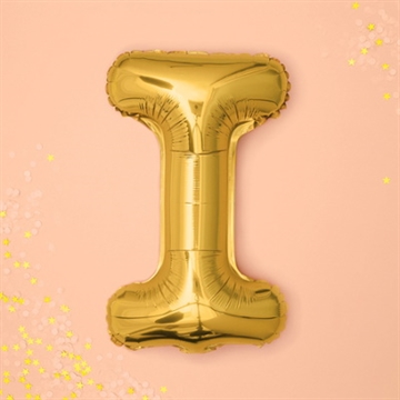 Folie Ballon “I”, Guld, 35 cm