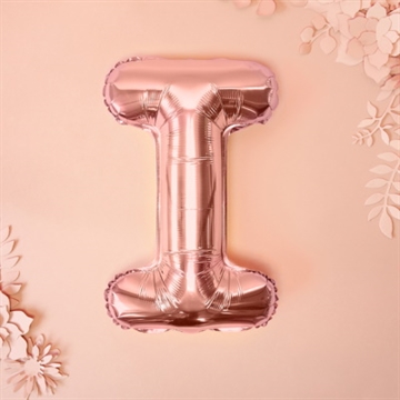 Folie Ballon “I”, Rose Gold, 35 cm