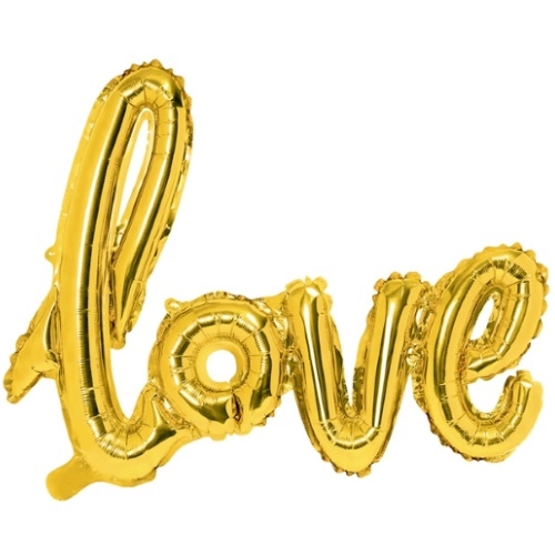 Folie Ballon “Love” Guld