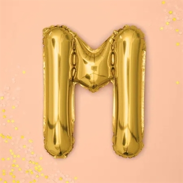 Folie Ballon “M”, Guld, 35 cm
