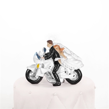 Brudepar på sej Motorcykel