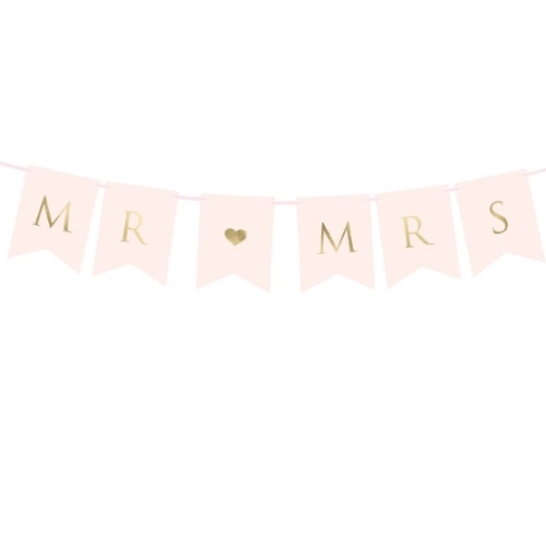 Banner “MR & MRS” Lys Pink