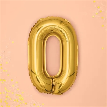 Folie Ballon “O”, Guld, 35 cm