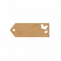 Lille Bordkort Rustik Brunt med Sommerfugle mønster