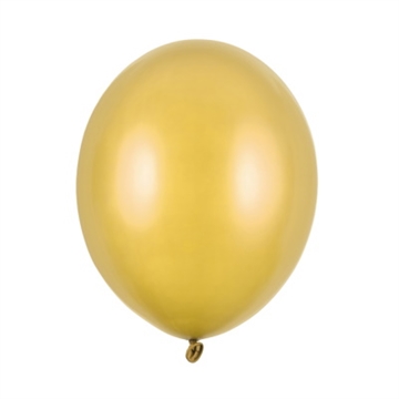 Ballon Metallic Gold, 30 cm, 10 stk