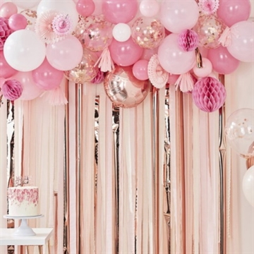 Party Ballon Guirlande, Hvid Pink