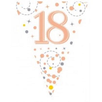 Flagbanner ”18” Rose Gold, 3,9 m