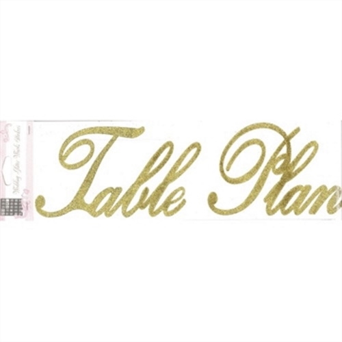 "Table Plan" Bordplan Oversigt i guld
