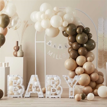 Nude and Brown Balloon Arch Kit