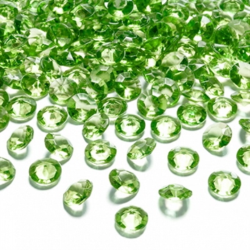 Lysegrønne Diamanter 12 mm
