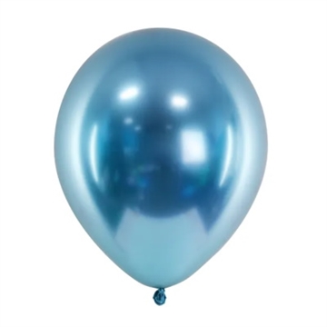 Ballon Glossy Blå 30 cm, 10 stk