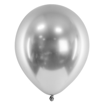 Ballon Glossy Silver, 30 cm