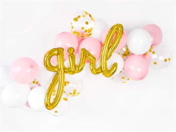 Gold Folie Ballon, girl