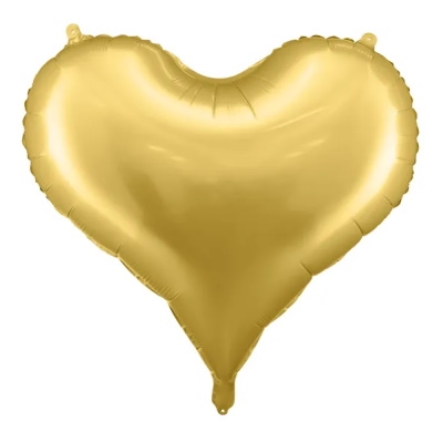 Folie Hjerteballon Guld 61 cm
