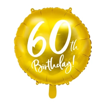 Folie Ballon Guld 60 th Birthday
