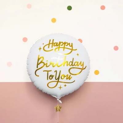 Folie Ballon, Happy Birthday To You, 35 cm