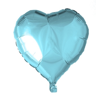 Folie Ballon Hjerte Lyseblå