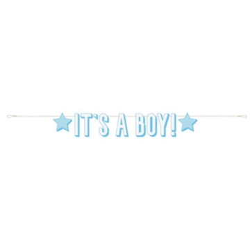 Guirlande ”IT´S A BOY” med Stjerner