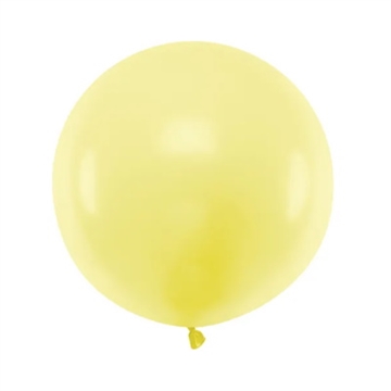 Rund Ballon Pastel Lys Gul, 60 cm