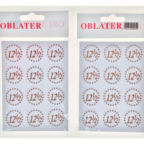 "12 1/2" Stickers/Oblater