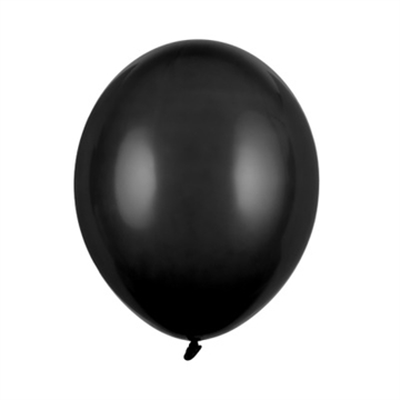 Ballon Pastel Black, 30 cm, 10 stk