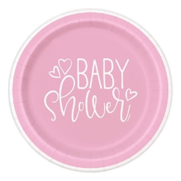 BABY shower Tallerkener Pink 