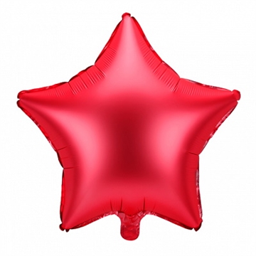 Folie Ballon Stjerne, Rød, 48 cm