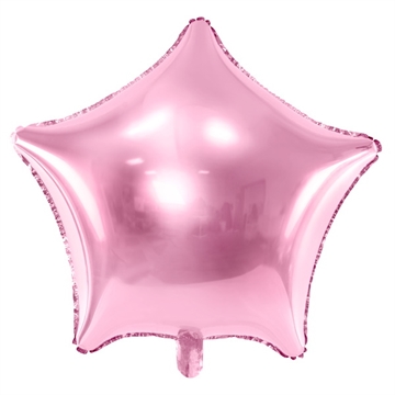 Folie Ballon Stjerne, Lys Pink