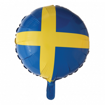 Folie Ballon med det Svenske Flag 46 cm